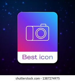Fashion space background with Photo camera icon. Symbol for your web site design