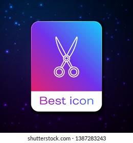 Fashion space background with Scissors icon symbol for your web site design