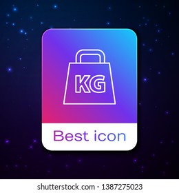 Fashion space background with Weight vector icon. Mass symbol for your design