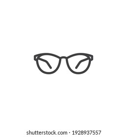 Fashion spectacles line icon. Sun glasses linear style sign for mobile concept and web design. Eyeglasses outline vector icon. Symbol, logo illustration. Vector graphics