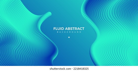 Fashion Sphere Combination Ripple Dynamic Blue Green Fluid Gradient Abstract Background