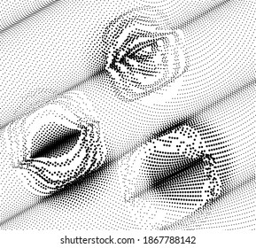 Fondo del material de textura de punto vectorial esférico de moda