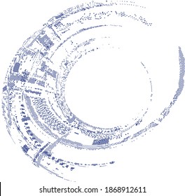 Fondo del material de textura de punto vectorial esférico de moda