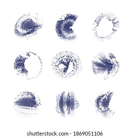 Fashion spherical vector dot texture material background
