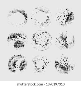 Fashion spherical vector dot texture material background
