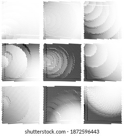 Fondo del material de textura de punto vectorial esférico de moda