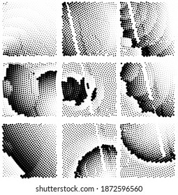 Fondo del material de textura de punto vectorial esférico de moda