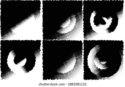 Fondo del material de textura de punto vectorial esférico de moda