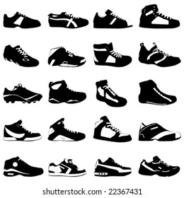 fashion sport shoes vector