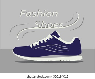 Fashion sport shoes. Vector