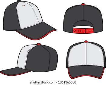 Fashion sports caps design templates