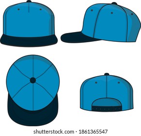 Fashion sports caps pattern template.