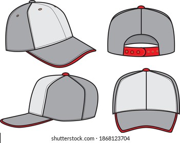 Fashion sports caps pattern template