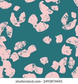 Fashion square seamless pattern, background with leopard spots. Repeating vector design element for print
