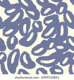 Fashion square seamless pattern, white background with different purple shapes. Repeating vector design element for print