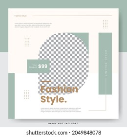 Fashion square social media post template