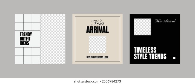 Fashion square social media post template