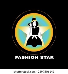 Fashion star vector icon element for boutique and fashion template