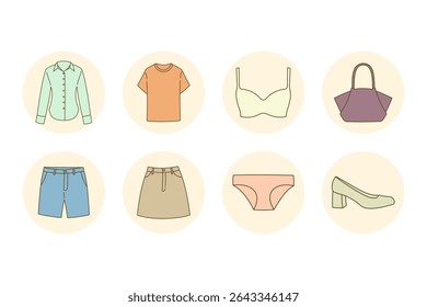 Fashion Store Ecommerce Category Icon Logo