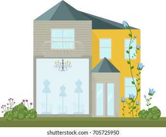 Fashion Store facade vector modern architecture building