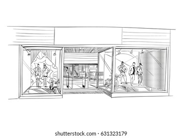 Store Interior Drawing - komposterar