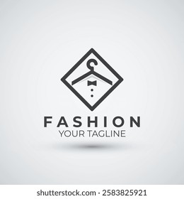 fashion store logo flat icon design template