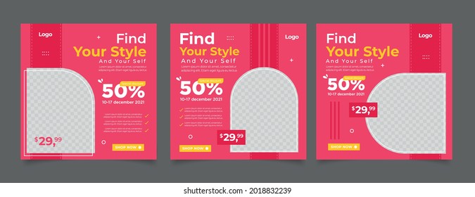 Fashion store social media post template
