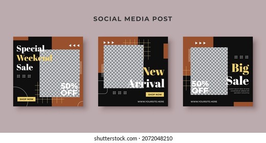 Fashion store social media post template