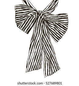 fashion stripy bow design, t-shirt print