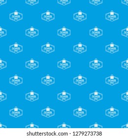 Fashion style bag pattern vector seamless blue repeat for any use