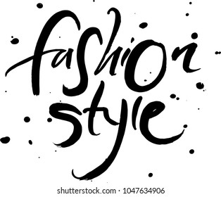 Fashion style brush script