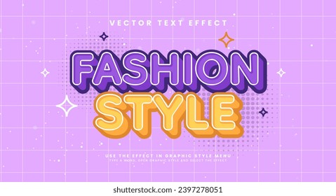 Fashion style editable text style effect. Vector text effect with a simple and minimalist style for product promotion.