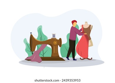 Fashion Style Flat Illustration Design