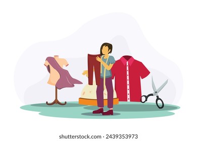 Fashion Style Flat Illustration Design