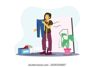 Fashion Style Flat Illustration Design