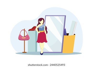Fashion Style Flat Illustration Design