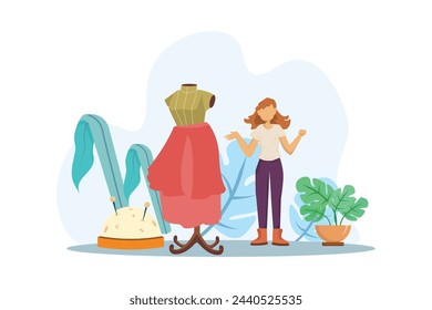 Fashion Style Flat Illustration Design