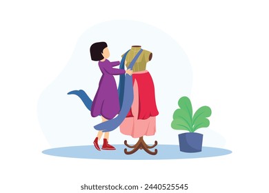Fashion Style Flat Illustration Design
