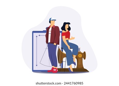 Fashion Style Flat Illustration Design