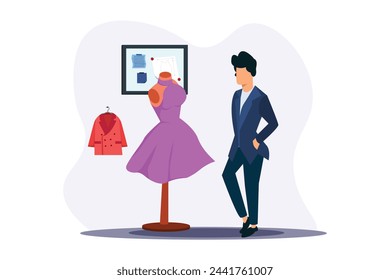 Fashion Style Flat Illustration Design