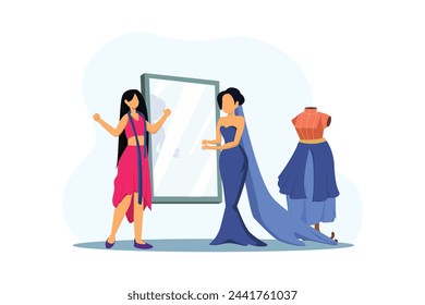 Fashion Style Flat Illustration Design