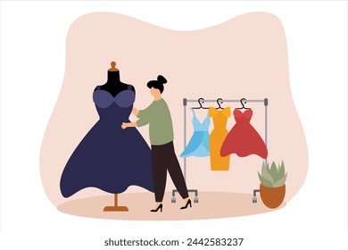 Fashion Style Flat Illustration Design