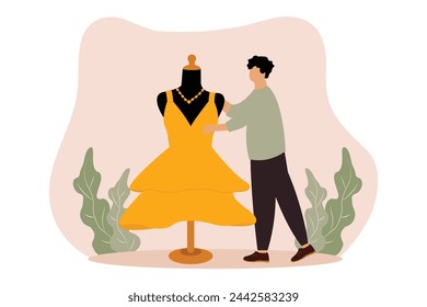 Fashion Style Flat Illustration Design