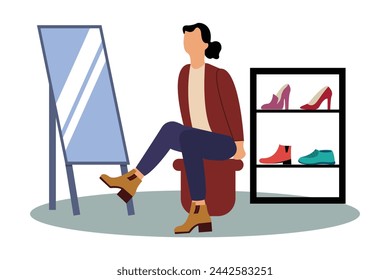 Fashion Style Flat Illustration Design