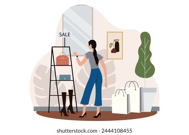 Fashion Style Flat Illustration Design