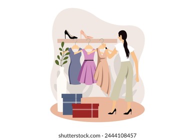 Fashion Style Flat Illustration Design