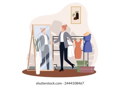 Fashion Style Flat Illustration Design