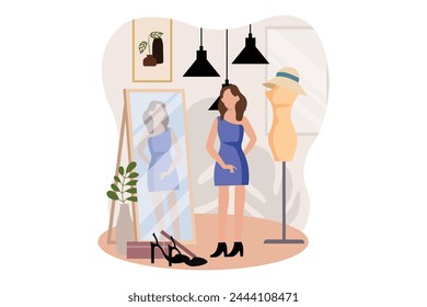 Fashion Style Flat Illustration Design