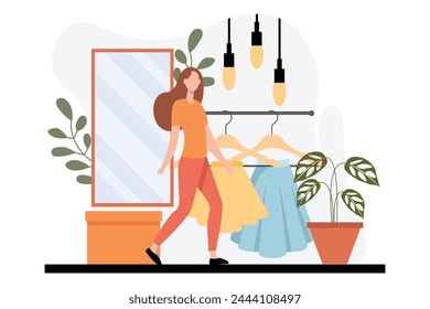 Fashion Style Flat Illustration Design