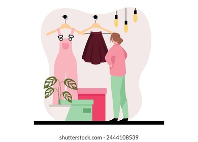 Fashion Style Flat Illustration Design